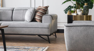 Canapea Oscar Gri, 3 Locuri - Stil și Confort