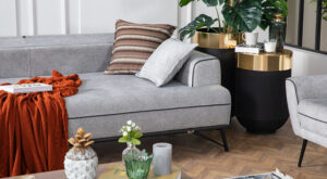 Canapea Oscar Gri, 3 Locuri - Stil și Confort