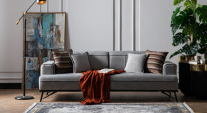 Canapea Oscar Gri, 3 Locuri - Stil și Confort