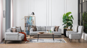 Canapea Oscar Gri, 3 Locuri - Stil și Confort