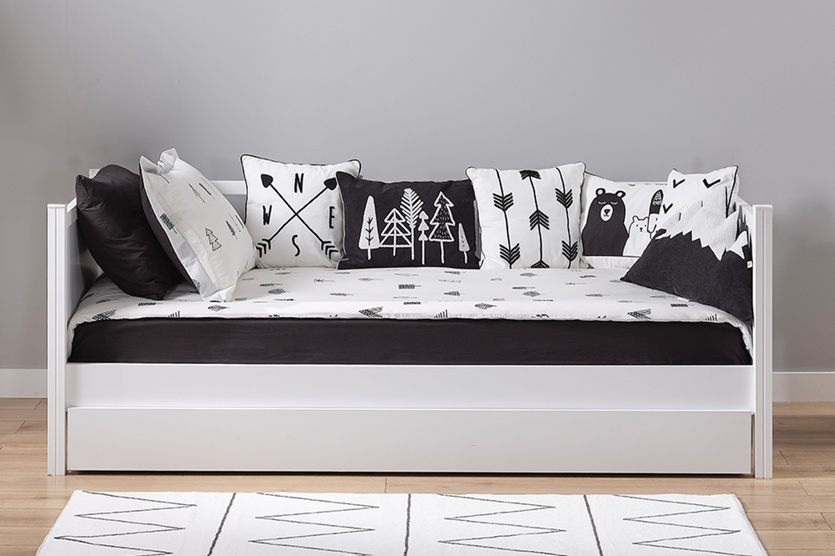 Pat Copil Todi, modern și sigur, 90×200 cm Pat Copil Todi, modern și sigur, 90×200 cm