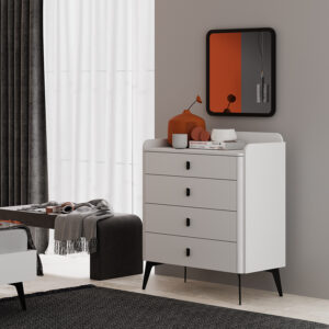 Dulap Vena alb, design modern 90x44,4x107,3 cm