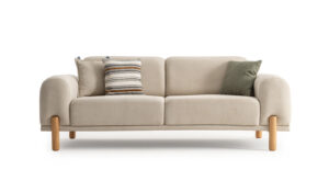 Canapea Bodrum Crem, 2 Locuri - Design Modern