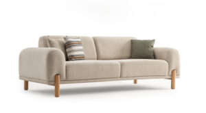 Canapea Bodrum, Crem, 3 Locuri - Design Modern