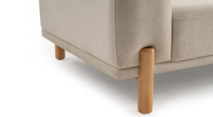 Canapea Bodrum Crem, 2 Locuri - Design Modern