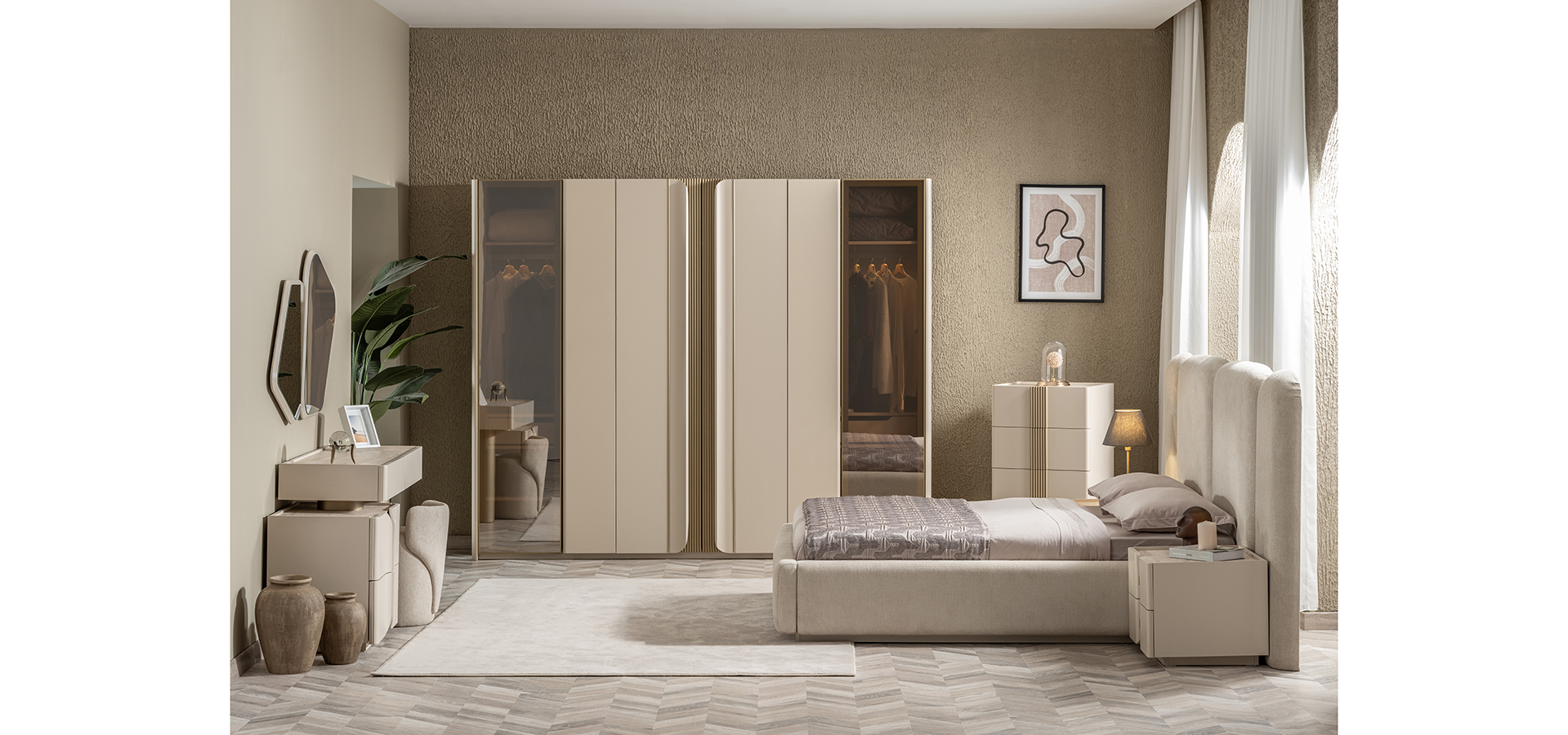 Dormitorul Alanya – Dinamismul și Eleganța Mediteraneană