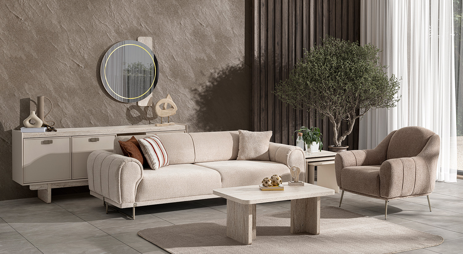 Canapea Alaska Bej 3 Locuri – Design Modern Canapea Alaska Bej 3 Locuri - Design Modern