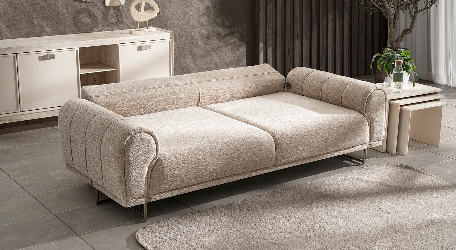 Canapea Alaska Bej 3 Locuri – Design Modern Canapea Alaska Bej 3 Locuri - Design Modern