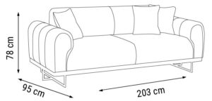 Canapea Alaska Bej 2 Locuri - Design Modern