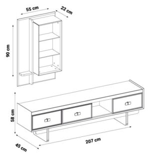 Set Mobilier TV Alaska - Design Modern