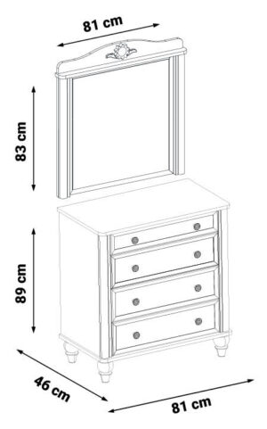 Comodă Lotus, Design Elegant și Funcțional