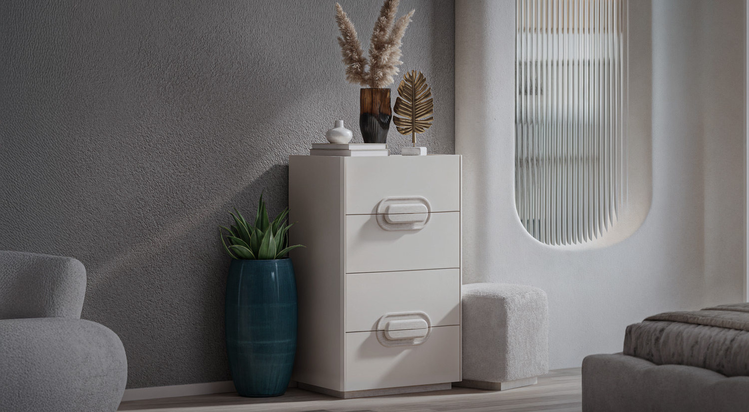 Comodă Traverta 63×50×105 cm – Design Modern Comodă Traverta 63×50×105 cm - Design Modern